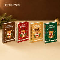 Joyeux Noël - Carnet spirale A5 motif renne, 80 feuilles lignées et quadrillées, papier 80 g/m², reliure Wire-O
