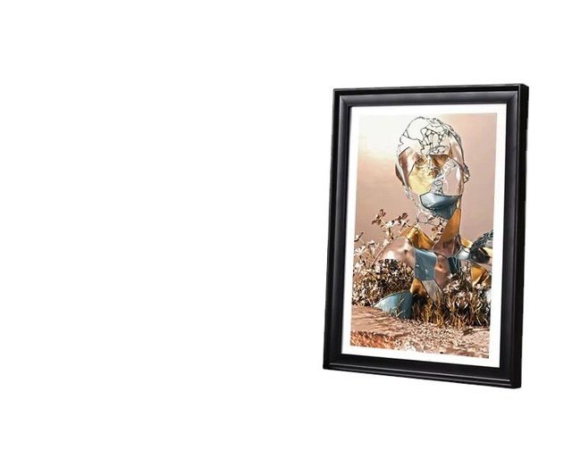 NFT 21.5 Inch Wood Frame Wi-Fi Enabled Commercial LCD Digital Photo Frame with Video Playback