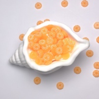 Nieuwe Creatieve 100 Stks/partij Geel Oranje Slice Losse Bedels Realistische Fruit Food Ambachten Voor Nail Art Sieraden Maken Decoratie Diy