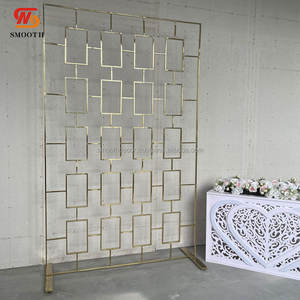 100x200-220cm กระจกสแตนเลสสตีลสีทองสำหรับฉากหลังแต่งงานรูปทรงเรขาคณิตเรียบ - Product Image 6