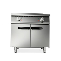 Grill électrique professionnel à surface plate avec armoire de rangement, chauffage haute efficacité pour la restauration et les restaurants