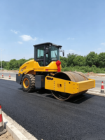 Vente Flash : Rouleau compresseur vibrant à tambour unique de 8 tonnes, compacteur de sol et d'asphalte de haute qualité à prix d'usine