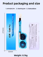 Stylo de nettoyage pour fibre optique MPO pour le nettoyage rapide des extrémités des câbles de fibre optique, adaptateur d'interface MPO/MTP, nettoyant pour module optique