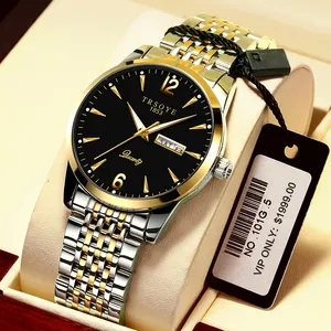 Orologi da uomo al quarzo In acciaio inossidabile di vendita calda realizzati In cina prezzo personalizzato alto odm qualità orologio uomo lusso TRS068