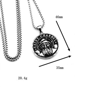 Collier Pendentif Vintage Médiéval en Acier Inoxydable 316L pour Homme, Médaillon Doré, Vente en Gros - Product Image 6