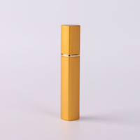 Botol Semprot 12Ml Warna-warni Aluminium Persegi Ramping Modis, Atomizer Isi Ulang Parfum Saku Mini Bepergian untuk Wanita
