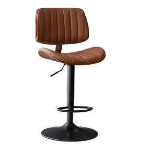 Sgabello da Bar in Legno Massello di Lusso, Sedia Alta Regolabile per Casa e <span class=keywords><strong>Isola</strong></span>, Stile Europeo <span class=keywords><strong>con</strong></span> Schienale - Product Image 6