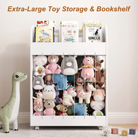 Étagère de rangement multifonctionnelle pour jouets d'enfants, organisateur de jouets amovible avec tableau blanc, bibliothèque pour enfants