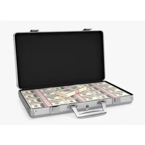 Maletín de aluminio con caja fuerte de metal duro para llevar billetes en efectivo - Product Image 1