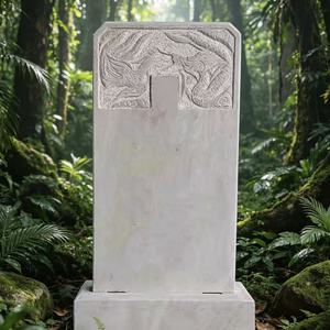 <span class=keywords><strong>Pierre</strong></span> <span class=keywords><strong>tombale</strong></span> en granit gris, dessus sculpté floral, gravure personnalisable, <span class=keywords><strong>pierre</strong></span> <span class=keywords><strong>tombale</strong></span> pour cimetière - Product Image 2
