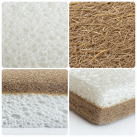 Éponge à vaisselle double face en fibre de coco écologique, biodégradable, pour nettoyer les casseroles, les poêles, les assiettes et la vaisselle
