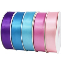 Bestseller 3,8 cm enkelzijdig satijnen lint 100 yards/rol gerecycled voor handgemaakte cadeaus