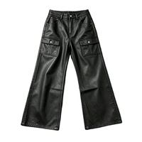Fabricants sur mesure de pantalons en denim ciré multi-poches, jeans en coton noir pour hommes, jeans baggy Y2k, tissu denim de haute qualité