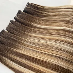 2024 new trend wholesale price for the Handtied weft hair luxury double drawn quality hair extensions