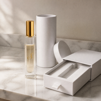 Flacon de parfum en verre transparent personnalisé, mini, carré/rond, 10 ml, avec boîte, flacon de parfum en verre de voyage