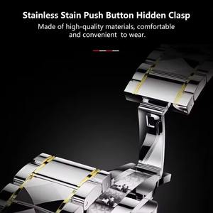 Drioshipping Reloj de pulsera de negocios de lujo para hombres 40mm Aleación de acero inoxidable Luminoso 30M Característica deportiva impermeable - Product Image 4