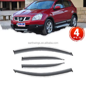 4x para Nissan Qashqai Dualis <span class=keywords><strong>Acenta</strong></span> J10 2007 ~ 2013 viseras de ventana de coche protectores de cejas de lluvia humo PC parabrisas y accesorios - Product Image 1
