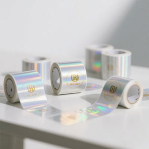 Custom e Film cosmetici Logo seriale argento/oro sovrapposizione di autenticazione etichette adesivo personalizzato ologramma tracciabile adesivo - Product Image 2