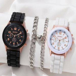 INS Hot Sale Men's Sports <b>Watch</b> <b>Set</b>, Fashion Casual Wristwatch Combo Gift Box, Quartz <b>Watch</b> Bundle for Holiday Gift - Product Image 3