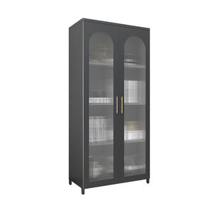 Armadio ad alto aspetto armadio con porta in vetro a tutta altezza armadio a 2 ante per <span class=keywords><strong>oggetti</strong></span> per la casa armadio alto in acciaio per la casa - Product Image 1