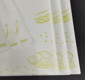 Papier d'emballage kraft blanc imprimé personnalisé, qualité alimentaire, recyclable pour sandwichs et pains - Product Image 2