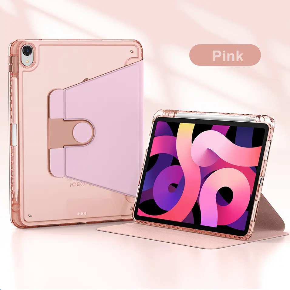 High Quality Full Clear 360 Rotatable pencil holder case for iPad Mini 6 Case Cover