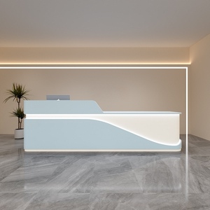Mostrador de Recepción de Diseño Moderno en Madera para Salón de Belleza, Clínica Dental, Clases de Danza, Recepción de Empresa, para Escuelas y Hospitales - Product Image 4