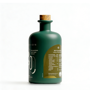 Botella de Vidrio Personalizada para Salsa y Vinagre de 250 ml, 375 ml, 500 ml, Botella de Vidrio para Aceite de Oliva con Calcomanía de Cerámica Verde y Blanca de 500 ml - Product Image 4