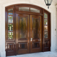 Porte d'entrée principale en bois de haute qualité, style antique, en chêne massif, pour maison résidentielle
