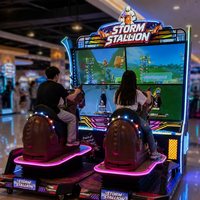 Machine de jeu simulateur de course de chevaux sportive Storm Stallion à monnayeur, 2 écrans, pour 2 joueurs, pour parc d'attractions