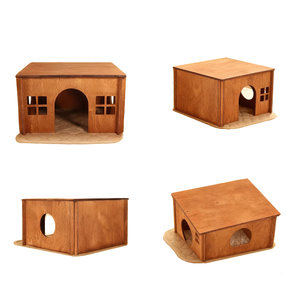 Casetta in Legno Sostenibile Personalizzata per Criceti con Finestra, <span class=keywords><strong>Nido</strong></span> per Dormire per Piccoli Animali, per Esterni, Tutte le Stagioni - Product Image 2