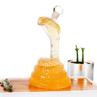 Carafe à whisky et à vin en forme de serpent King Cobra, carafe à liqueur 650 ml - la carafe en verre serpent Wine Savant