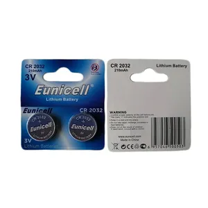 Watch Battery 3v LiMnO2 CR2032 Lithium Battery New Design Blister package Eunicell