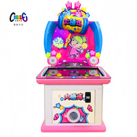 Machine de jeu d'arcade miniature à monnayeur pour enfants, type Whack-a-mole, avec lampe à balles électriques et fonction de frappe à la marteau