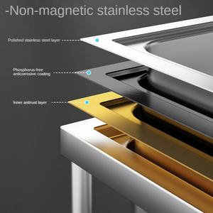 Fregadero Comercial para Hotel Personalizado, Moderno, Portátil, de un Solo Tazón, de Acero Inoxidable Pulido, para Instalar Bajo Encimera, Cuadrado, para Uso en Exteriores - Product Image 6