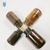 Vente en gros 60ml 75ml 100ml 120ml bouteille de capsule de vitamine en verre ambre à large bouche bouteille de pilule de capsule avec couvercle à vis en plastique doré