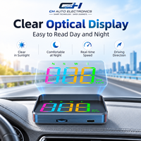 Layar HUD Warna Dual-Mode GPS+Beidou 10Hz, Alarm Kecepatan Berlebih 3 Tahap, Speedometer Plug & Play Tipe-C untuk Semua Kendaraan