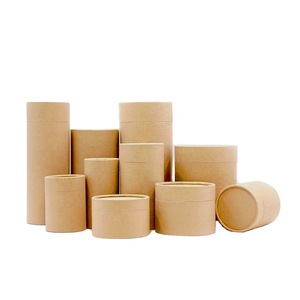 Eco-Friendly food grade Empty paper tea box natural Paper Tube for tea/coffee/nut packaging
