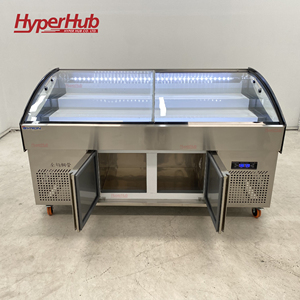 <span class=keywords><strong>Vitrine</strong></span> <span class=keywords><strong>Réfrigérée</strong></span> Commerciale en Acier Inoxydable pour Hôtels et Restaurants – Présentoir <span class=keywords><strong>Mobile</strong></span> Commercial - Product Image 4