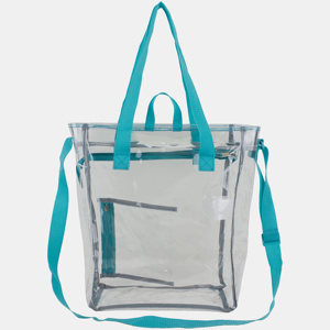 Bolsa de Mensajero de plástico transparente de PVC transparente con cierre de cremallera, bolsa de estilo de moda para <span class=keywords><strong>niñas</strong></span> con asas - Product Image 3