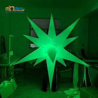 Costume gonflable en forme d'étoile argentée métallique brillante pour défilé de Noël