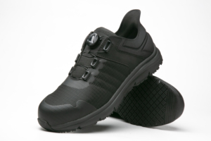 Negro todavía hebilla giratoria trabajo hombres senderismo antideslizante y zapatos de seguridad a prueba de aceite con punta de acero de metal estándar de la UE - Product Image 6
