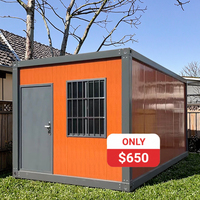 Maison préfabriquée mobile de luxe à faible coût, 20 pieds, 40 pieds, en kit, maison miniature portable, maison modulaire, conteneur détachable