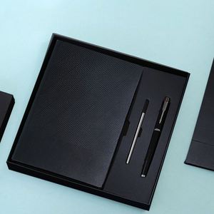 Leather Business Notebook Customized Logo Soft Cover Handheld Gift <b>Box</b> Set with Metal Pen Black Ink 200 Pages Promotional Gift - Product Image 4