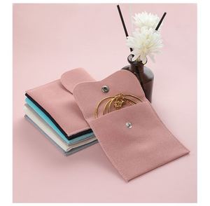 Wholesale Exquisite Small Envelope Jewelry Pouches with Hidden Button Ladies Low MOQ <b>Giftbag</b> Pendant Necklace Ring for Jewelry - Product Image 3