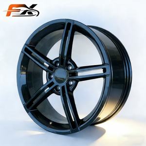 Jantes en alliage d'aluminium forgé, design classique personnalisable, 5 branches, noir brillant, 17, 18, 19 pouces, pour <span class=keywords><strong>Porsche</strong></span> <span class=keywords><strong>Taycan</strong></span>, Panamera, 911, 718 - Product Image 2