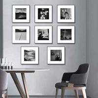 Peinture décorative combinée de photographie de paysage noir et blanc, art mural de style industriel pour restaurant et bureau