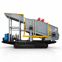 Crible vibrant mobile à 3 étages pour séparation de sable et gravier, machine de criblage portable pour sable de rivière et extraction d'or