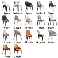 Chaise de salle à manger sans accoudoirs en bois de frêne de style nordique, pieds en métal/bois, revêtement en cuir, design moderne pour salle à manger, petit appartement CY