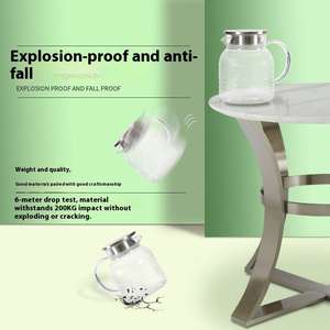 Pichet à eau froide de 1000 ml de haute qualité, écologique, en plastique, anti-explosion, résistant aux chutes, avec poignée et couvercle, facile à nettoyer - Product Image 4